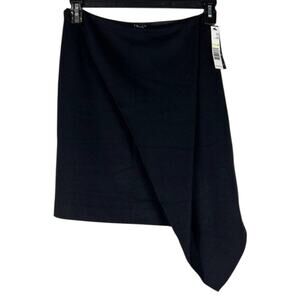2b.Rych NWT Black 100% Wool Faux Wrap Skirt